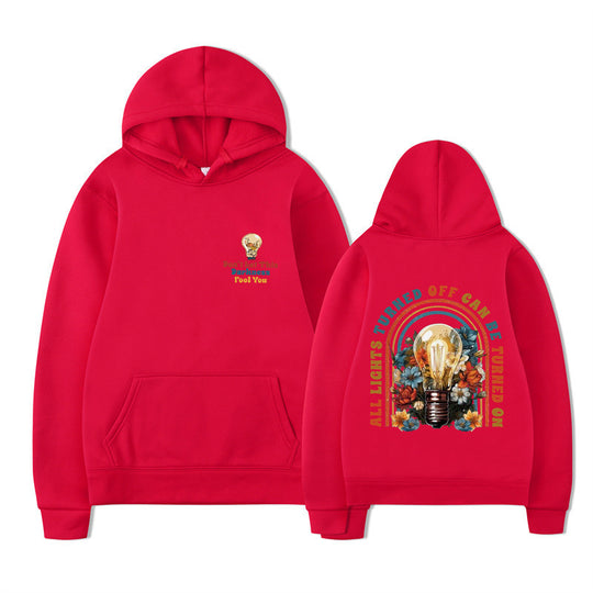 Damen Kapuzenpullover mit buntem Motiv und entspannter Passform EB