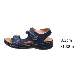 Damen Komfortable Sandalen mit verstellbaren Klettverschlüssen EB