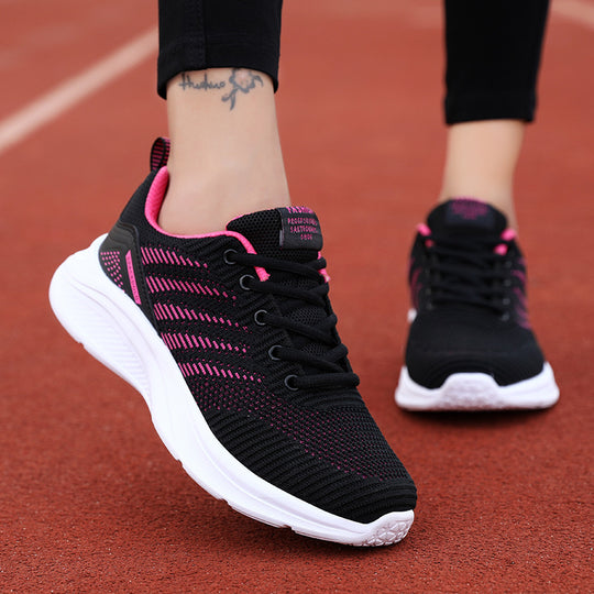 Damen atmungsaktive Performance-Laufschuhe mit dämpfender Sohle und flexiblem Obermaterial EB