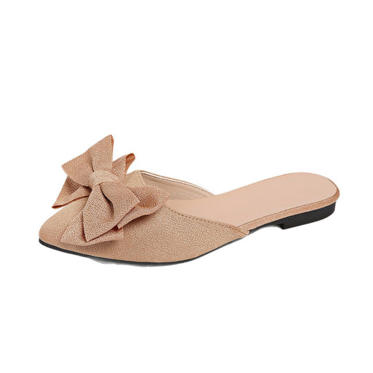 Damen Flache Slippers mit dekorativem Schleifen-Design EB