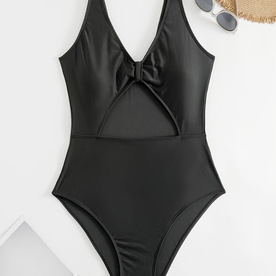 Damen Einteiliger Badeanzug mit modischem Cut-Out-Design EB