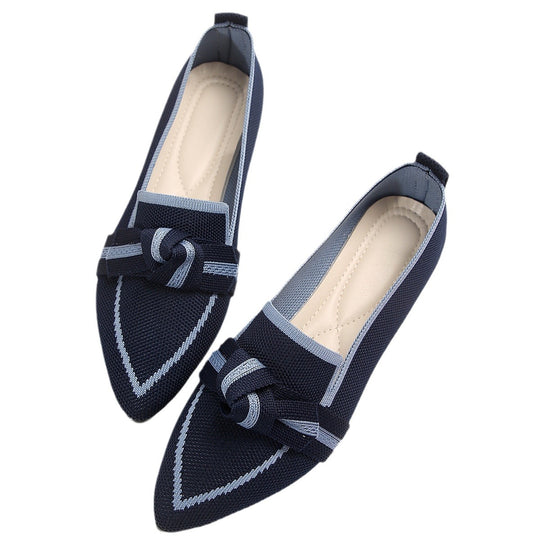 Damen elegante Slipper mit dekorativem Knoten-Design EB
