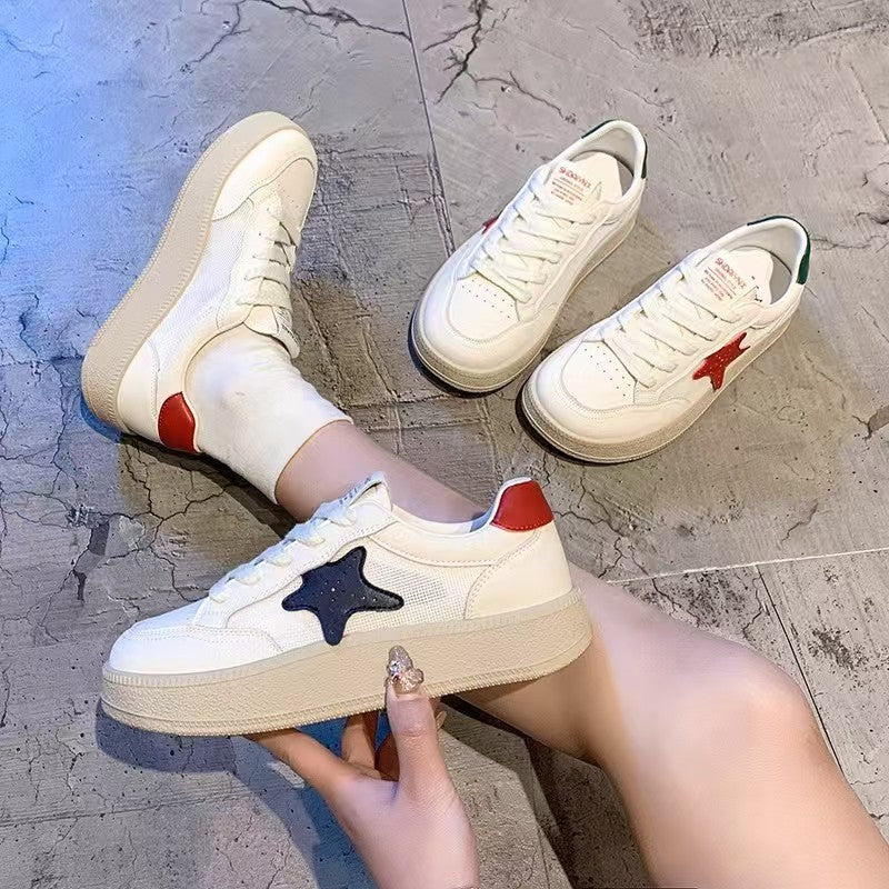 Damen Modische Sneakers mit spielerischem Sternenmotiv und atmungsaktiver Struktur EB