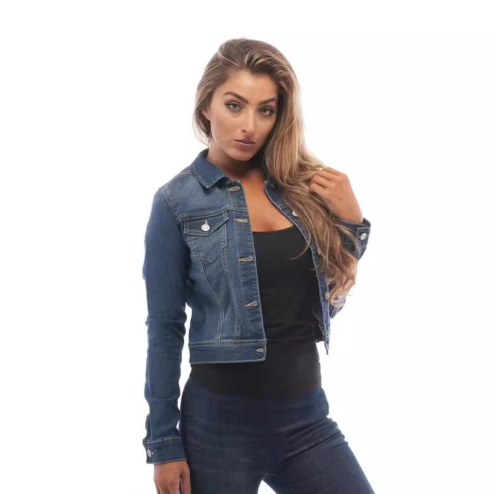 Damen lässige Jeansjacke EB