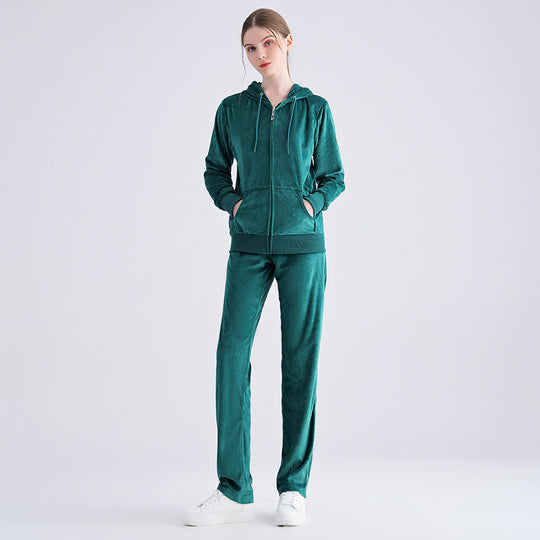 Damen Sportlicher Jogginganzug mit Kapuze EB