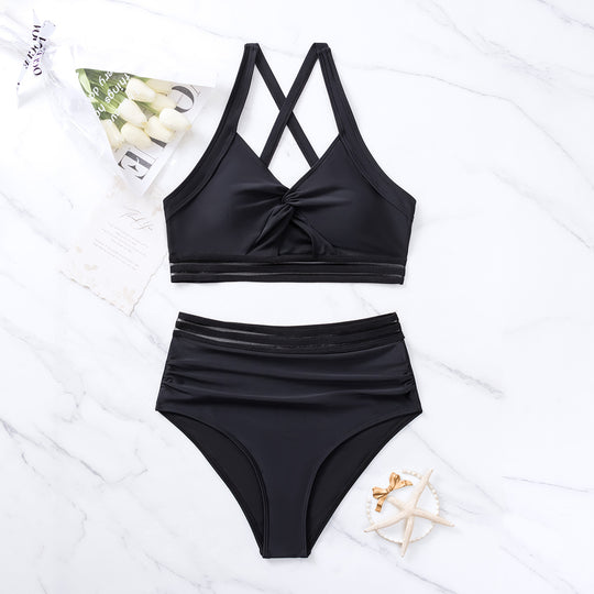 Damen Sportlicher Bikini mit raffinierten Cut-Out Details EB