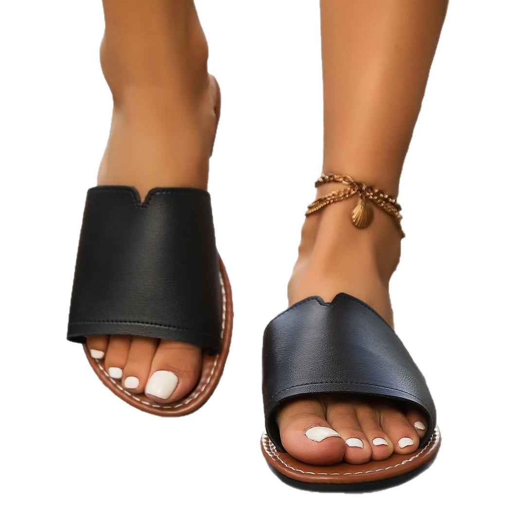Damen Elegante Riemensandalen mit offener Spitze und metallischem Finish EB