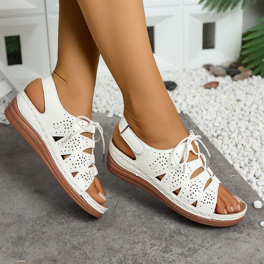 Damen komfortable Sandalen mit luftigem Design und verstellbarem Riemen EB