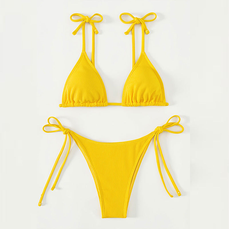 Damen Triangel-Bikini mit raffinierten Trägerschleifen EB