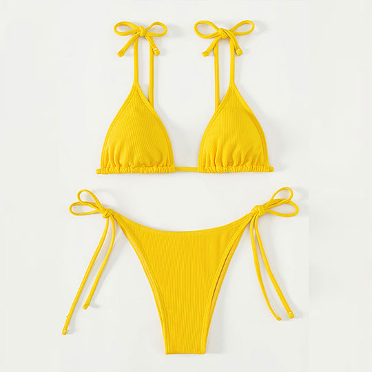 Damen Triangel-Bikini mit raffinierten Trägerschleifen EB