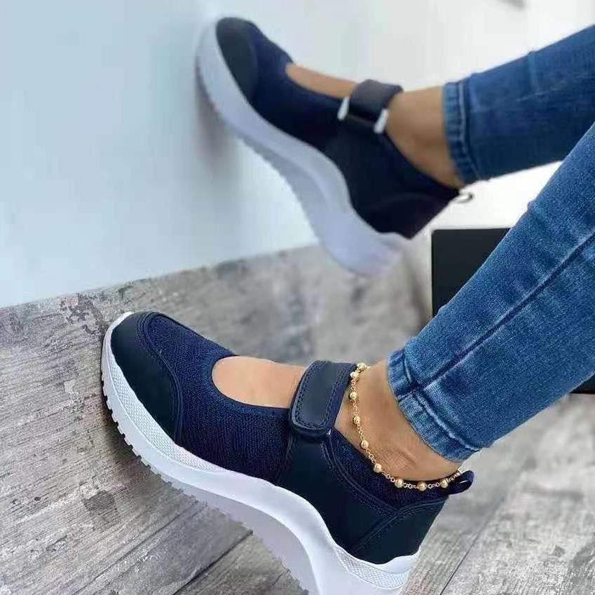 Damen Sneakers mit verstellbarem Klettverschluss und atmungsaktiver Mesh-Oberfläche EB
