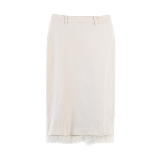 Damen Bleistiftrock mit feiner Spitze und elegantem Bund EB