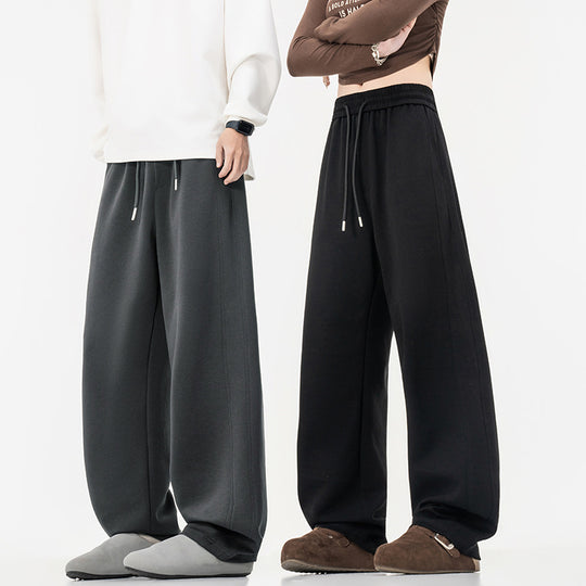 Damen weite Lounge-Jogginghose mit elastischem Bund, Kordelzug und legerer Culotte-Passform EB