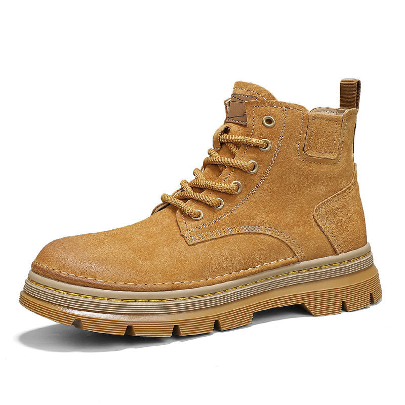 Damen Modische Schnürstiefel mit strapazierfähiger Sohle und hohem Schaft EB