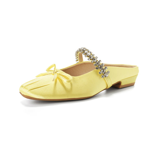 Damen Feste Puschen mit elegantem Strassdetail EB