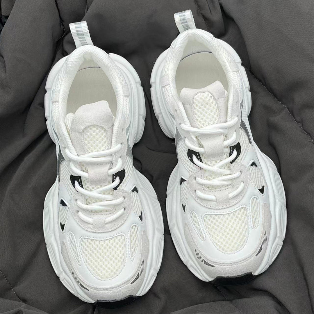 Damen Sportliche Chunky Sneakers mit atmungsaktiven Mesh-Einsätzen und robustem Sohlenprofil EB