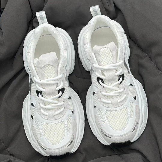 Damen Sportliche Chunky Sneakers mit atmungsaktiven Mesh-Einsätzen und robustem Sohlenprofil EB