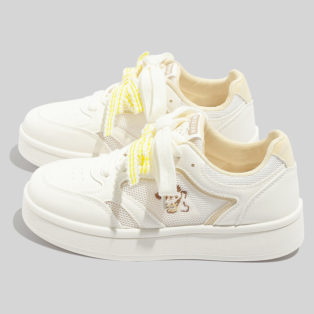 Damen Schnüre Sneakers aus atmungsaktivem Mesh mit einzigartigem Design EB