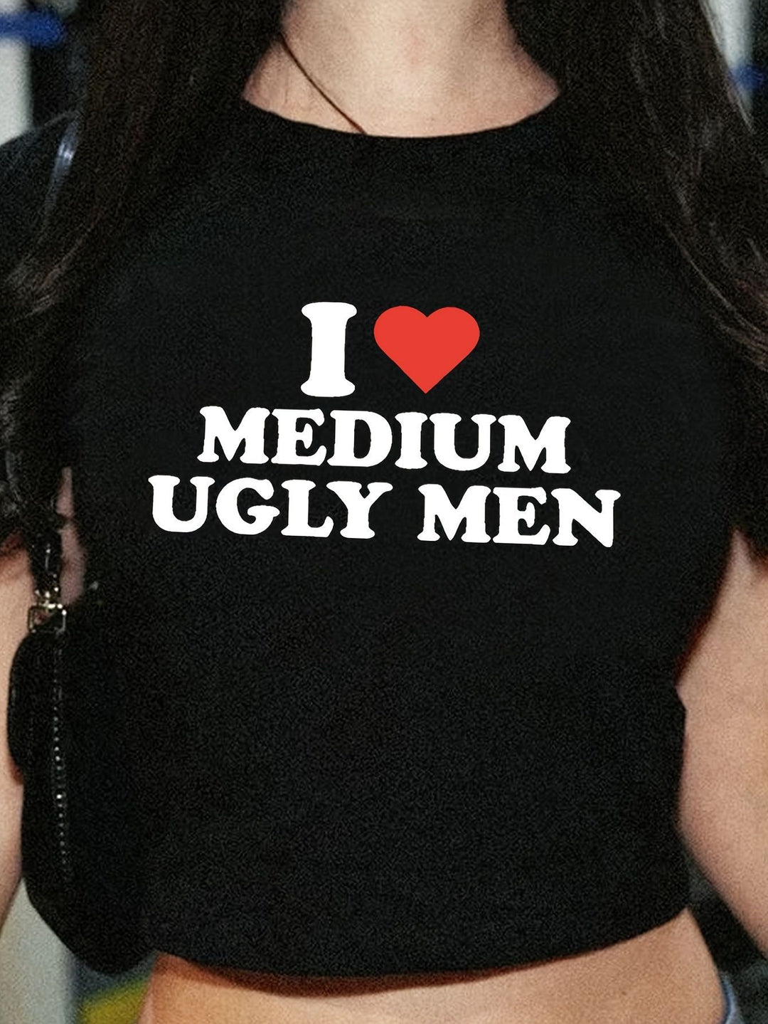Damen Crop-T-Shirt mit inspirierendem Statementdruck EB