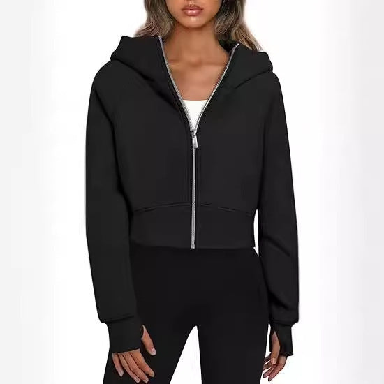 Damen cropped Kapuzenjacke EB