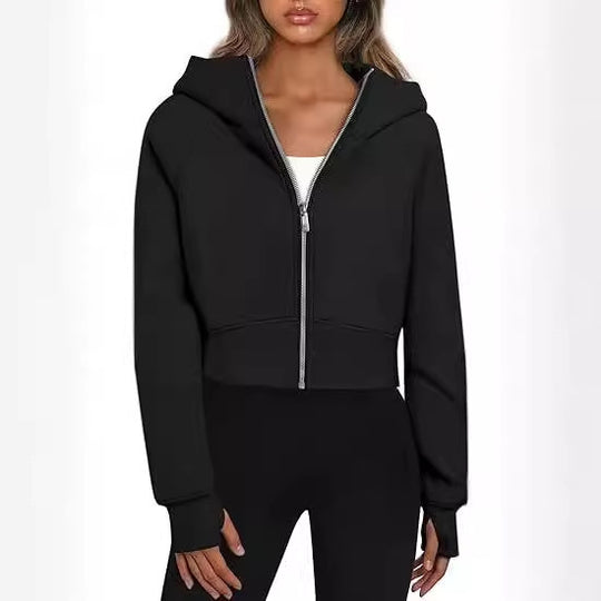 Damen cropped Kapuzenjacke EB