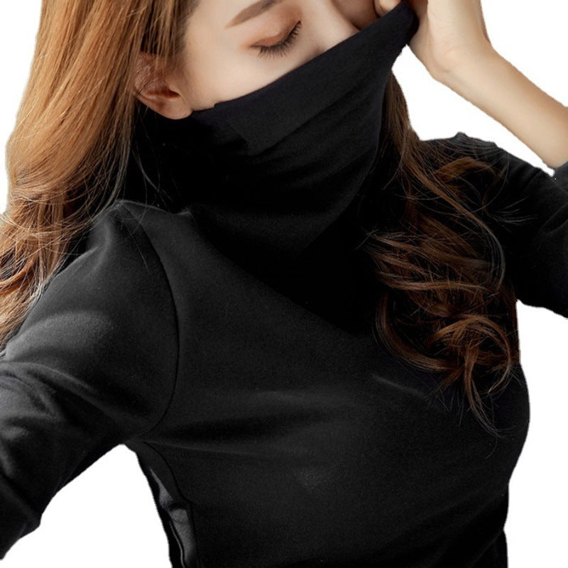 Damen Langarm Rollkragenoberteil aus weichem Stretchmaterial EB