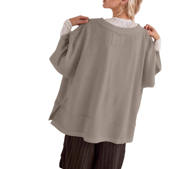 Damen oversized Sweatshirt mit fließendem Schnitt EB