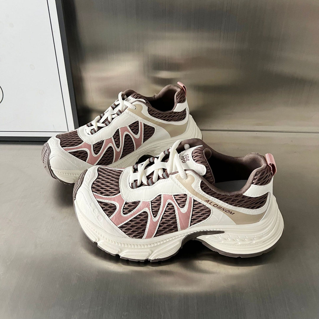 Damen Sportliche Sneakers mit atmungsaktivem Mesh-Obermaterial und ergonomischem Fußbett EB