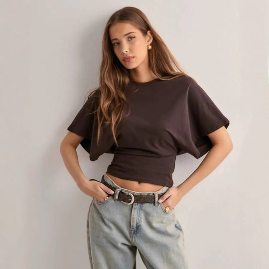 Damen Bequemes Oversized T-Shirt mit modernem Schnitt EB