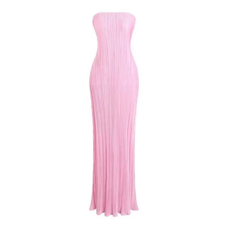 Damen figurbetontes Strapless-Kleid mit floralen Elementen EB