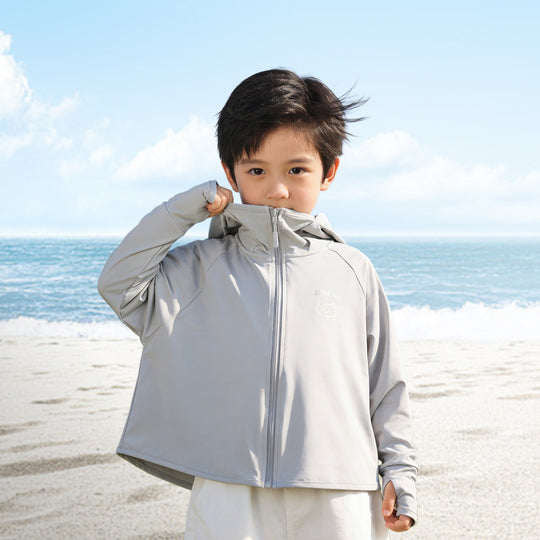 Jungen funktionale UV-Schutzjacke mit Kapuze EB