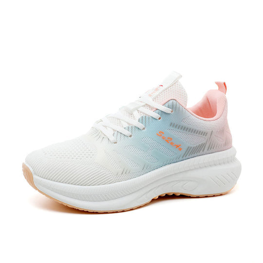 Damen Sportliche und leichte Sneakers mit atmungsaktivem Mesh-Obermaterial EB