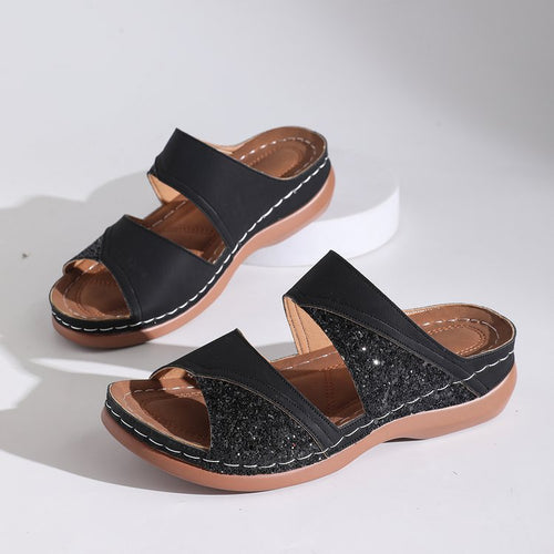 Damen Komfortable Clogs mit modischen Querriemen und ergonomischem Fußbett EB