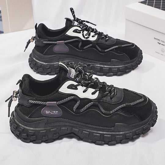 Damen Sportliche Chunky Sneakers mit rutschfester Profilsohle und atmungsaktivem Obermaterial EB
