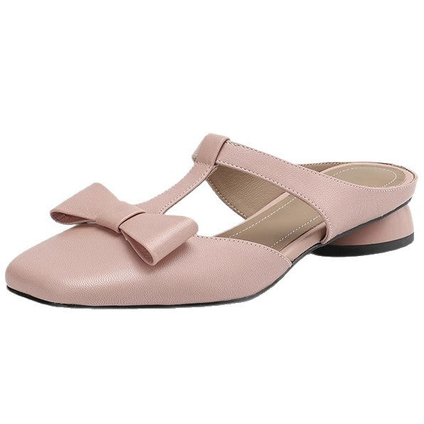 Damen Slingback-Pantoletten mit elegantem Schleifen-Design EB