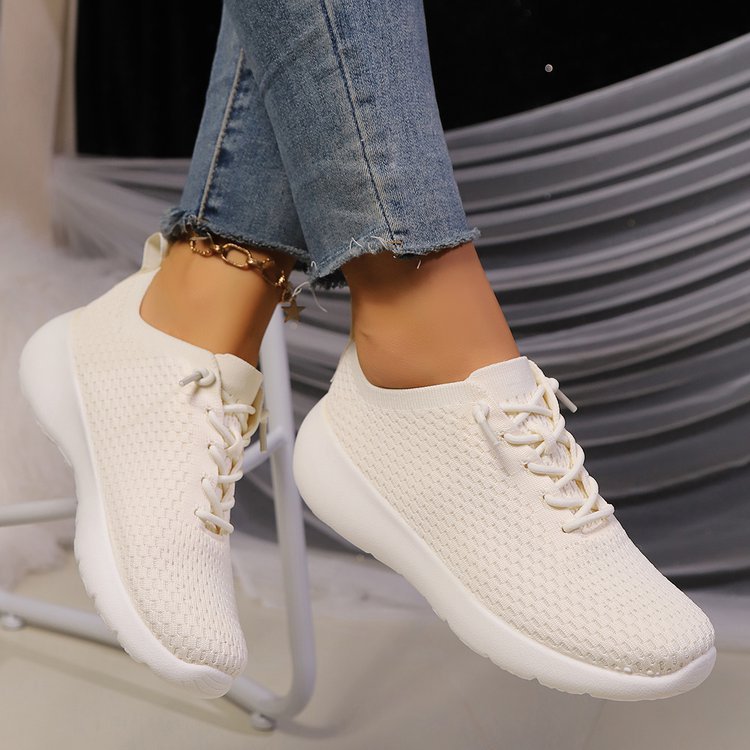 Damen Sneaker aus atmungsaktivem Strickmaterial mit rutschfester Sohle EB