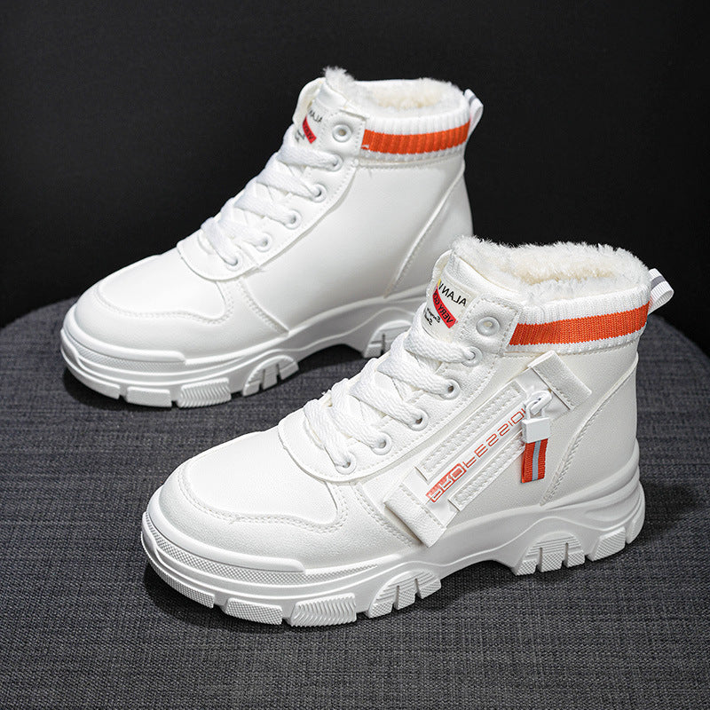 Damen modische Winterstiefel mit kuscheligem Innenfutter und robustem Profil EB