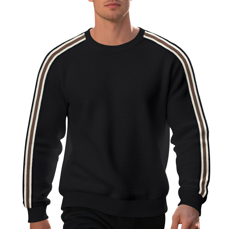 Herren Sweatshirt mit strukturiertem Material und modischen Streifen EB