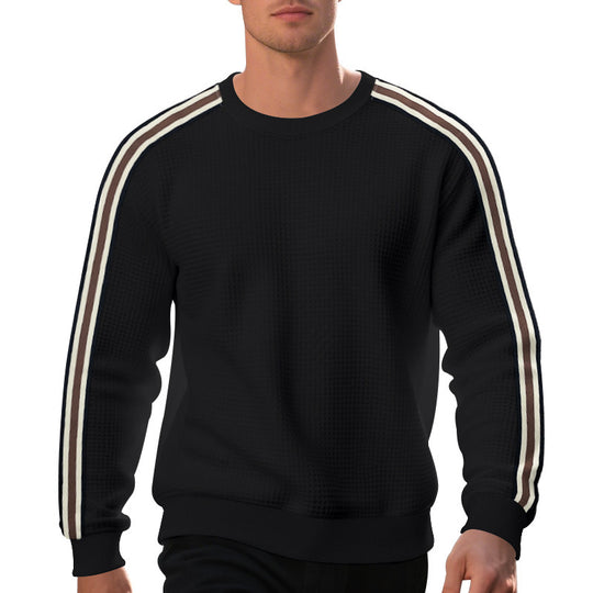 Herren Sweatshirt mit strukturiertem Material und modischen Streifen EB