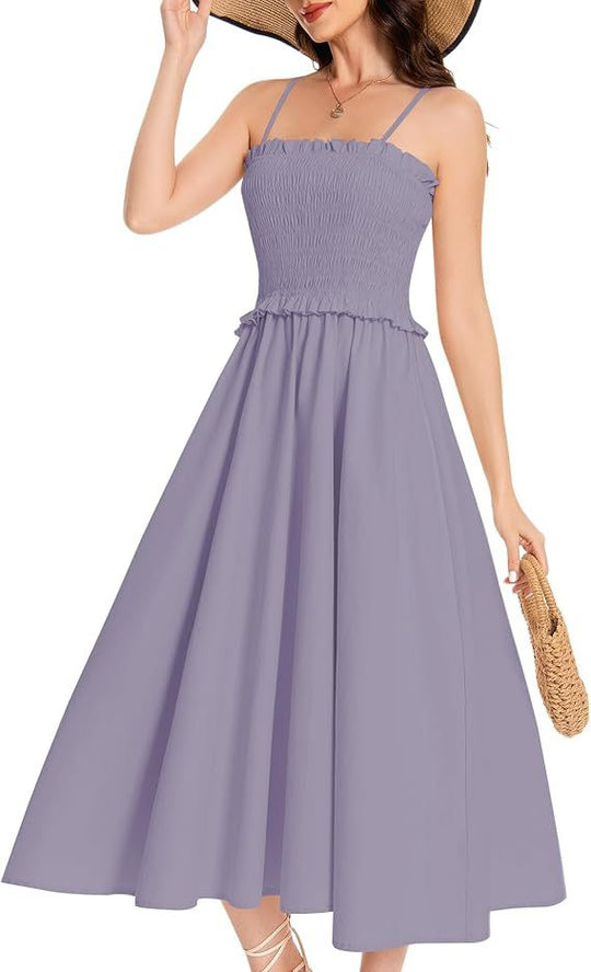Damen Maxikleid mit schmeichelhaftem Taillendesign EB