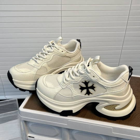 Damen Chunky Sneakers mit atmungsaktiver Mesh-Oberfläche und stabiler Sohle EB