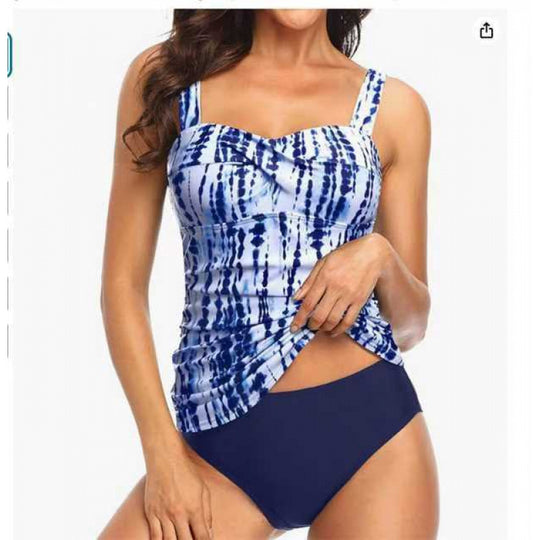 Damen Einteiler-Badeanzug mit modischem Wickel-Design EB