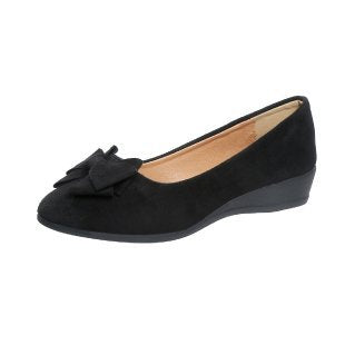 Damen elegante Ballerinas mit modischer Schleifen-Applikation EB