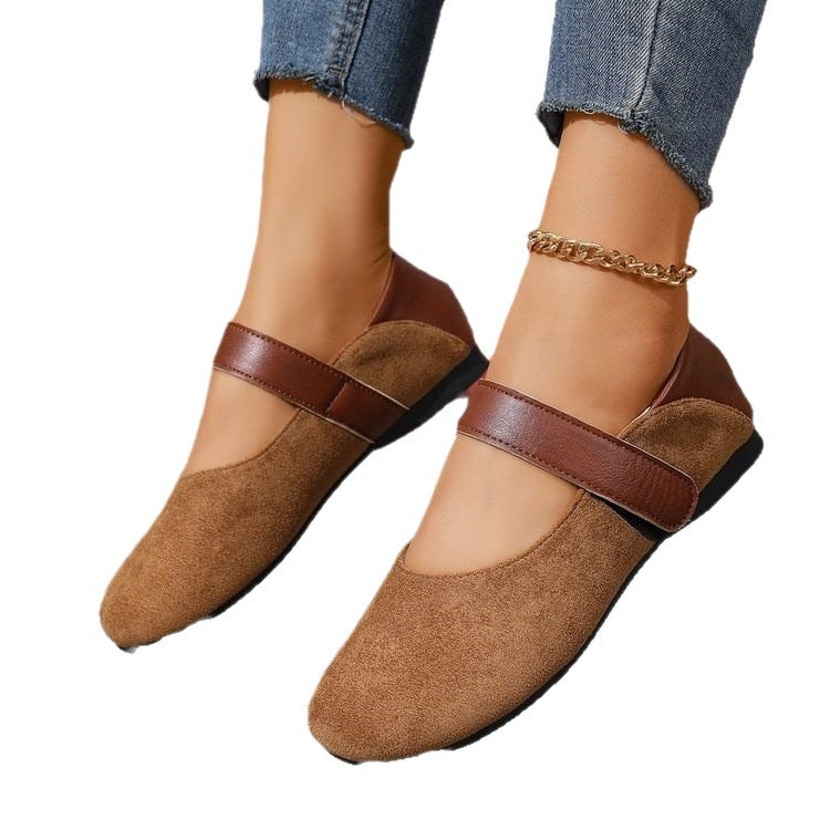Damen Komfortable Ballerinas mit elastischem Riemen EB