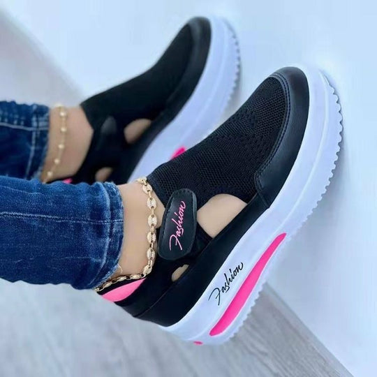 Damen Slip-On Sneakers mit atmungsaktivem Mesh-Obermaterial EB