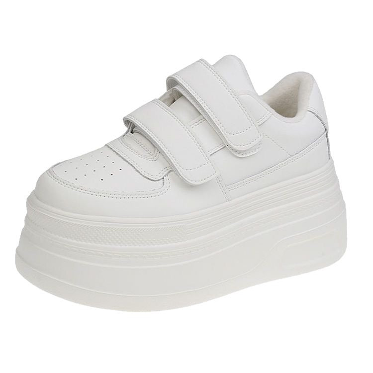 Damen Komfortable Sneakers mit Klettverschluss und trendiger Plateau-Sohle EB