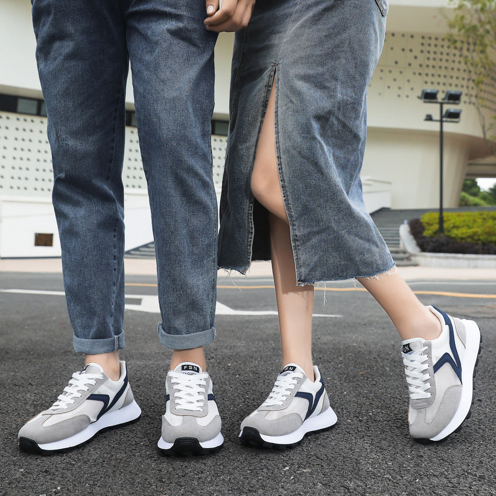 Damen Sportliche Sneakers mit atmungsaktivem Mesh und stoßdämpfender Sohle EB
