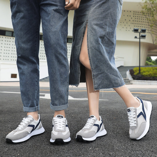 Damen Sportliche Sneakers mit atmungsaktivem Mesh und stoßdämpfender Sohle EB