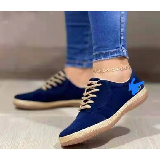 Damen Bequeme Sneakers mit lässiger Lederrand EB