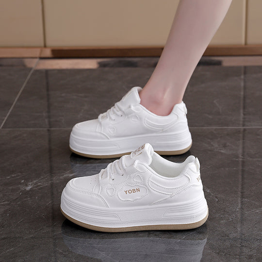 Damen Komfortable Sneaker mit dicker Laufsohle und modischem Design EB